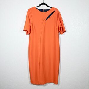 New Cenia Orange Cut Out Midi Dress‎ Size XL